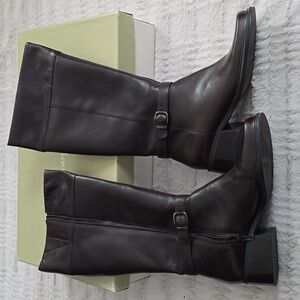 Easy Spirit Women's Dark Brown Leather Boots